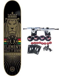 Element Hold It Down Rasta Complete Skateboard 8 25