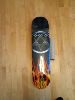    Skateboard DECK Black Flames 7 75 Decks W Grip Element Bam Margera