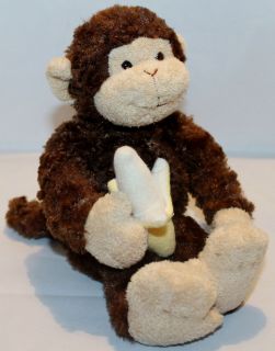 Mambo Monkey Holding A Banana Plush Stuffed Animal 9 Tall