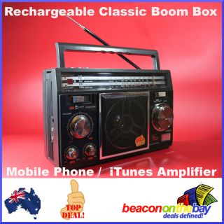   Rechargeable  USB SD Mobile Phone Amplifier 4 Band Radio SW1