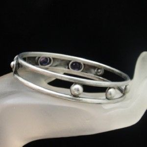 Kalo Bangle Bracelet Vintage Sterling Silver Arts Crafts