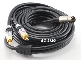 12 ft 5 Pin DIN to 2 RCA Audio Cable for Bang Olufsen