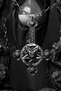 Devil Pendant Pentagram Baphomet Black Metal Wiccan Satan Satanic 