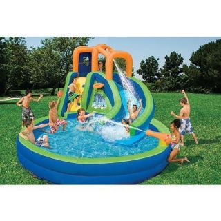Banzai Water Slide Big Curve Plunge Inflatable Water Park