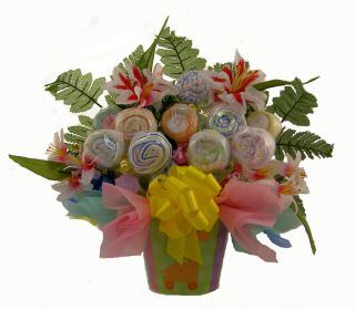 Baby Washcloth Lollipop Bouquet Perfect Baby Shower Gift