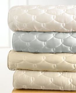 Barbara Barry Dream Silk Quilted Euro Pillowshams Mist