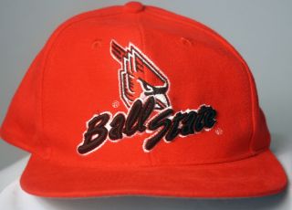 Single Ball State Cardinals NCAA Officially Licensed Hat Cap Red Snap 