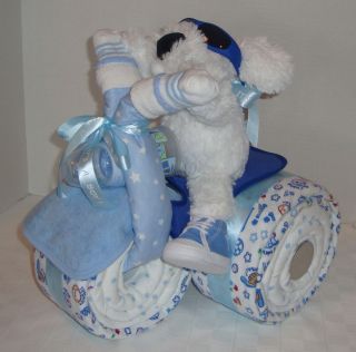 Diaper Cake Tricycle Trike Motorcycle Baby Shower Gift