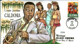   HAND PAINTED 4339 Vintage Black Cinema Jazz Era Louis Jordan Caldonia