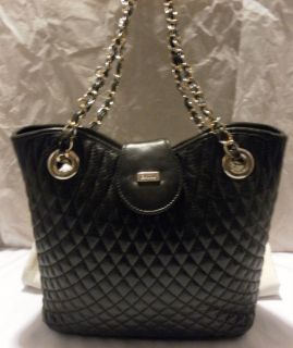 Bally Handbag Quilted Tote Vtg Excellent