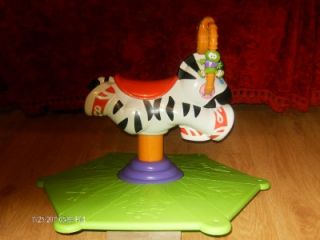 Fisher Price Go Baby Go Bounce Spin Zebra Musicial Toy