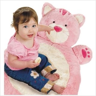 Bestever Baby Mat Pink Cat Rug Cushion Pillow