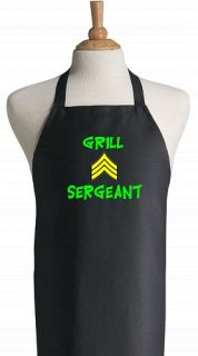 Grill Sergeant Black Apron for Barbecues