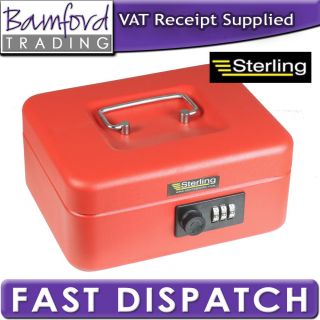 Bamford Trading   New Sterling Red Combination Lock Steel Petty Cash 