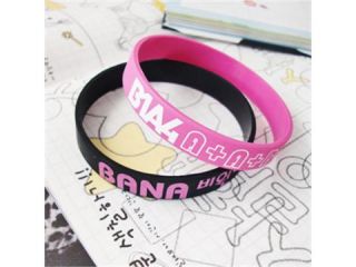 B1A4 bana KPOP Support wristband BRACELET X2 PINK AND BLACK NEW