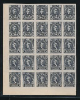 No 27988 Honduras 1907 Block of 25 imperforated Proof in Black