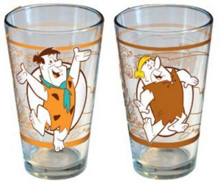 The Flintstones Fred Flintstone and Barney Rubble Set of 2 Retro Pint 