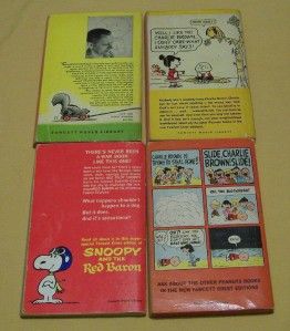 Lot of 4 Peanuts / Charlie Brown Books. Softbound paperbacks.