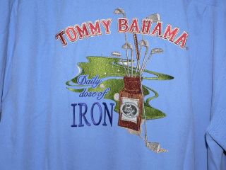 new tommy bahama embroidered daily dose of iron xl nwot