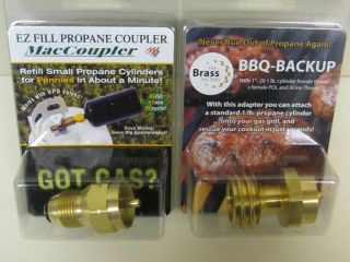 Propane Tank Refill Adaptor BBQ Grill Backup Combo Pack for Home or 