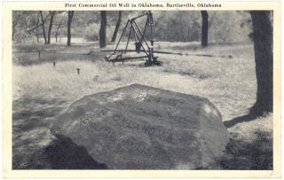1942 First com Oil Well Bartlesville Oklahoma Postcard