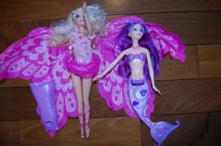   Barbie Fairytopia Mermaidia Merissa Fairy to Mermaid Elina Dolls