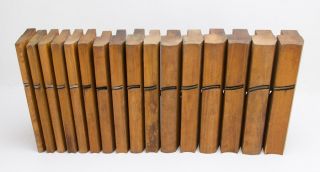 Complete Set of 16 Hollow and Round Moulding Planes by D.R. BARTON