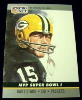 1990 Pro Set Bart Starr Packers Super Bowl 1 MVP