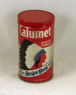 Vintage Calumet Baking Powder Tin with Indian Head