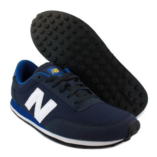 New Balance 410 U410NBY Womens Nylon Suede Laced Running Trainers Navy 