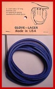16 Solid Blue Baseball Glove Lace Repair Kit Laces