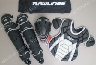Rawlings Black Matte Finish XRD Catchers Gear Set Adult Size