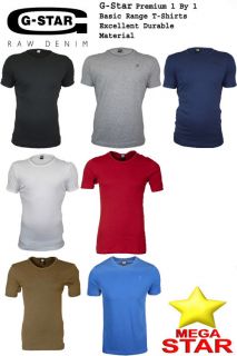 Mens G Star T Shirts High Premium Ribbed Correct Line Basics