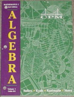 Algebra 1 College Prep Mathematics 9th Math Text Wkbk