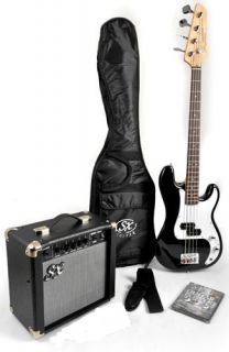 SX Ursa 1 RN PK BK Bass Guitar Pack w/BA1565 AMP & DVD