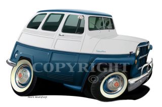 Barrett Classic Collector Art Willys Wagon Wall Graphic Decal Decor 