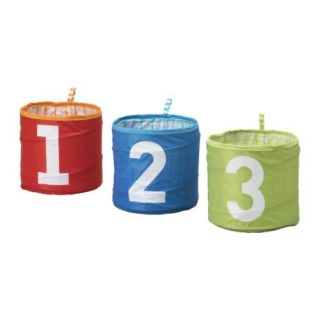  3pc Kusiner Number Storage Baskets Color Turquoise Green Red
