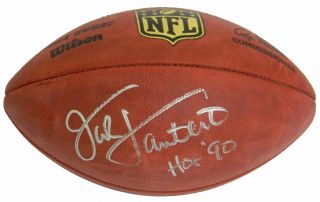 Jack Lambert signed Wilson Duke official NFL Game ball with HOF90 