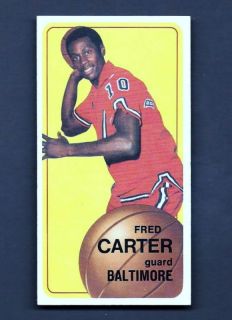 1970 71 Topps 129 Fred Carter Baltimore Bullets NM MT