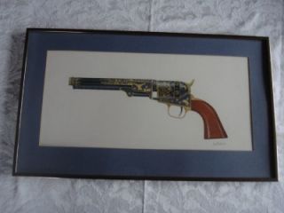 John Batchelor 1983 Watercolor Gouache 1849 Colt Gun