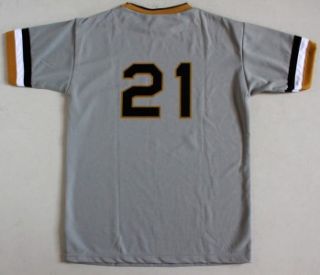 VTG Pittsburgh Pirates MLB Throwback Jersey Shirt #21 Roberto Clemente 