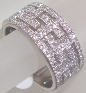 CZ Cubic Zirconia Wedding Band Rings Sterling Silver