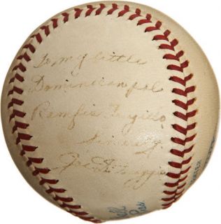 1940s Joe DiMaggio Signed Baseball to Ramfis Trujillo