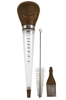   Angled Dripless Baster with Basting Tip and Cleaning Brush Clear
