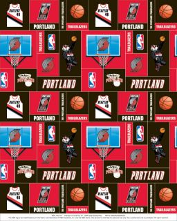 Portland Trailblazers NBA Basketball Fleece Fabric