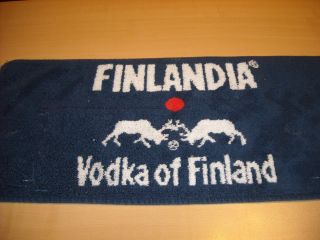 British Beer Bar Towel Finlandia Vodka of Finland
