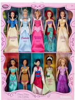   Classic Princess & 10 Prince Doll Collection Barbie Ken Set Rapunzel