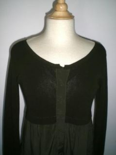 Excellent Twin Set Simona Barbieri Olive Green Sweater Mini Dress 