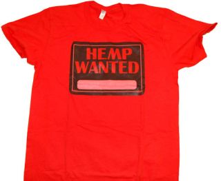 Hemp Wanted Custom T Shirt Med American Apparel 100 Cotton USA