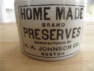 crock bail handle home made preserves boston
